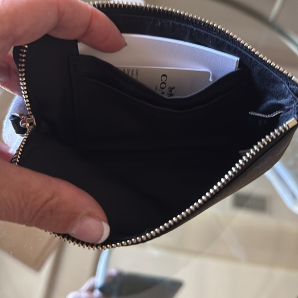 Coach Floral Wristlet Brown and Blue - Picture 6 of 6